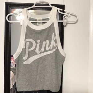 pink crop top